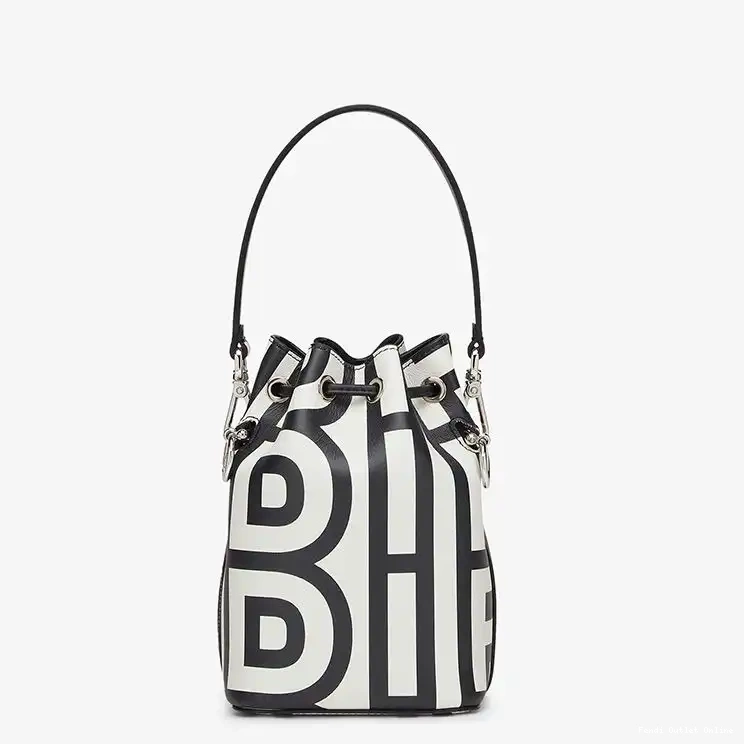 Affordable Bag Mini Capsule Fendi Bucket Mon Tresor White Roma Black In Fendi Leather 0514